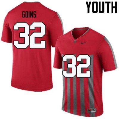 NCAA Ohio State Buckeyes Youth #32 Elijaah Goins Throwback Nike Football College Jersey CVP5545DA